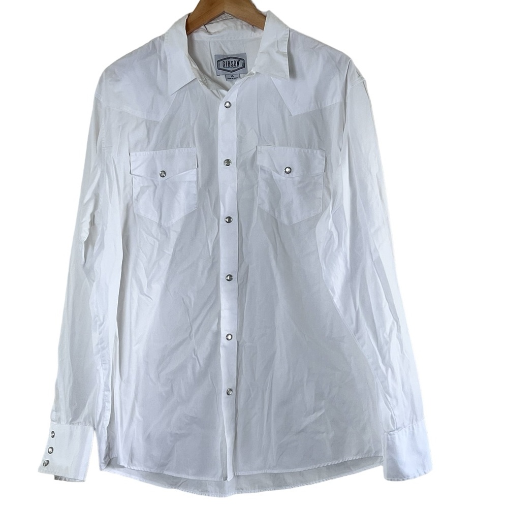 Gibson Trading Company | White long sleeve button down shirt size extra …